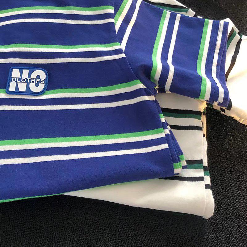 Tricou Retro cu Dungi pentru Bărbați - Design Trendy Vară 2022