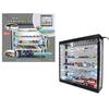 Acrylic Display Box, Slim, 5 Tiers, with LED Illumination, Mirror, USB Powered, Showcase for Model Cars, Miniature Cars, and Diecasts (Black)