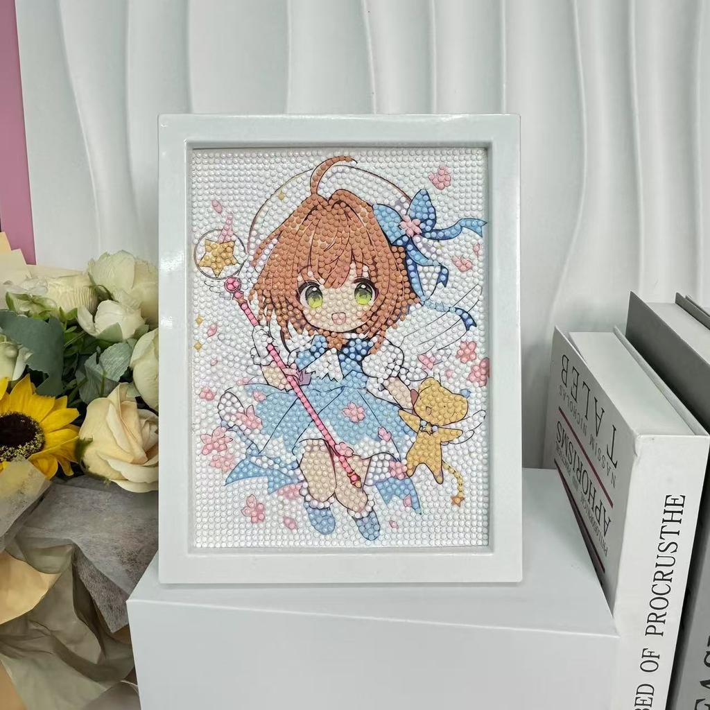 Children'S Diamond Painting Framed Handmade Diy Material Bag Sanrio Diamond Paste Painting Concentration Toy