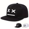 Unisex Xx Smiling Face Embroidery Hip-Hop Hats Spring Autumn Adjustable Casual Snapback Baseball Caps Outdoor Sunscreen Hat
