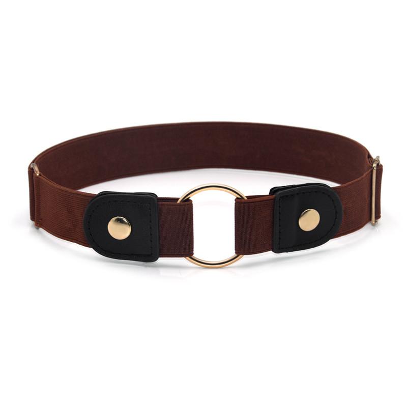 Fashionable Elastic Waist Belt For Women And Men With Metal Buckle For Casual And Office Wear