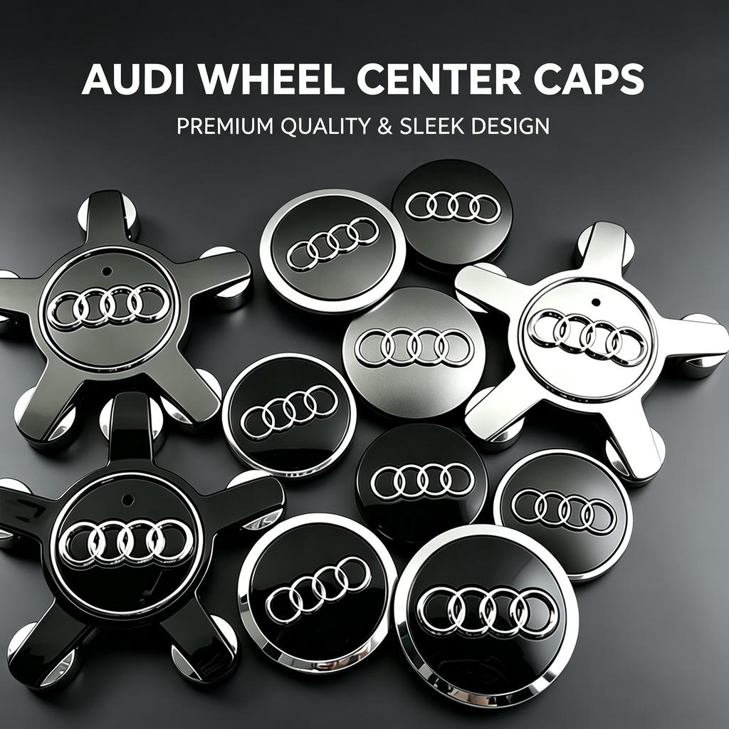 4Pcs Car Hub Caps Rim Center Cover Wheel Tire Accessories For 4fkcn A7 A6 A3 A5 A4 A8 Q5 S3 S6 TT Q3 SQ5 Q7 R8 S7 S5 S4 S8 fkcn4
