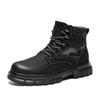High Top Stiefel Herren Lederschuhe Mode Motorrad Stiefeletten für Männer Winterstiefel Herrenschuhe Schnürstiefel Botas Hombre