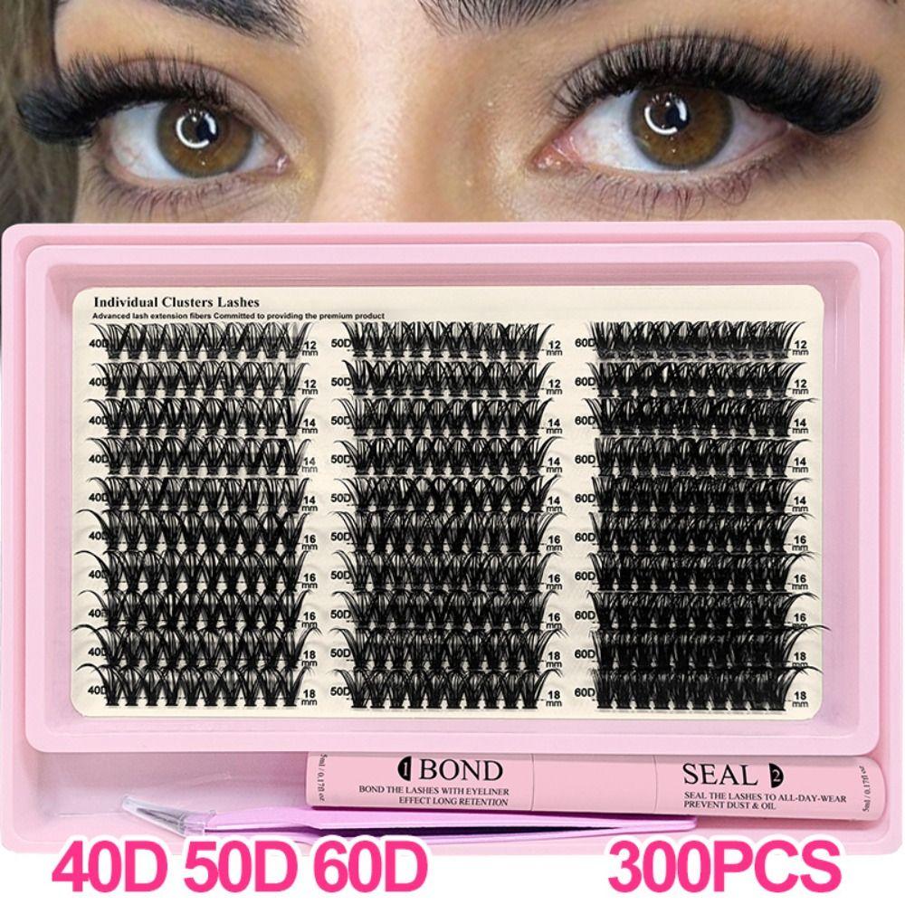 Natural Look False Eyelashes Wispy Style DIY Lash Extension Kit  Makeup Enhancement