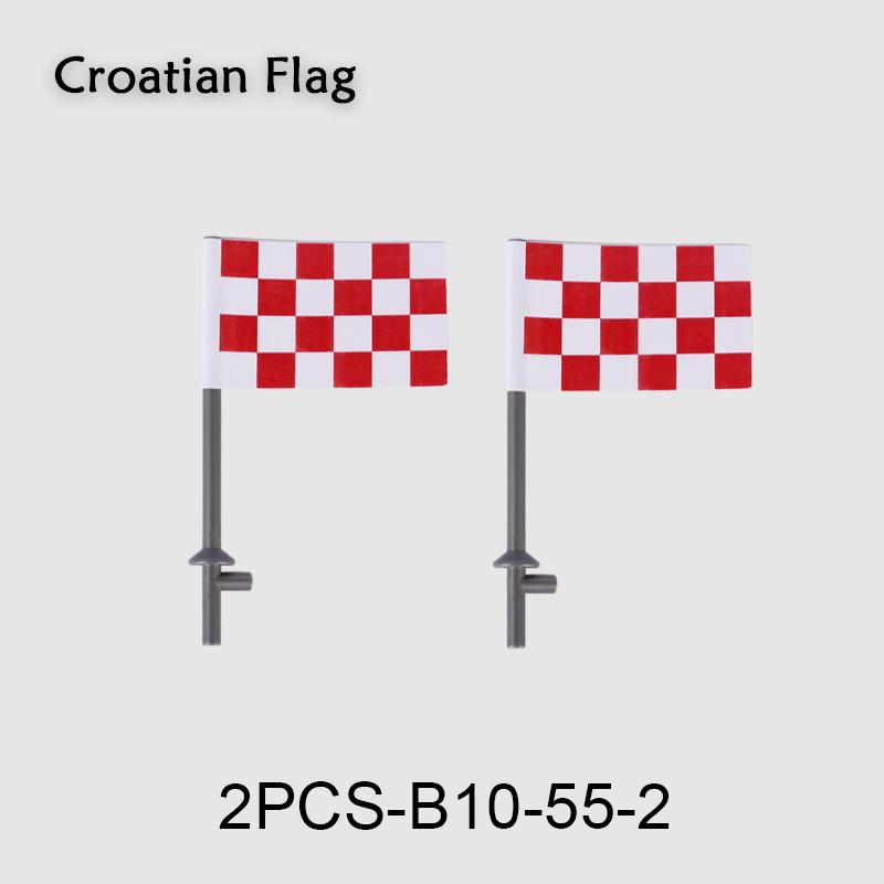 Medieval Military Flag Series War Castle Knight Soldier Warrior Accessories Building Blocks Ancient Holy Rome Bricks Toys Gifts