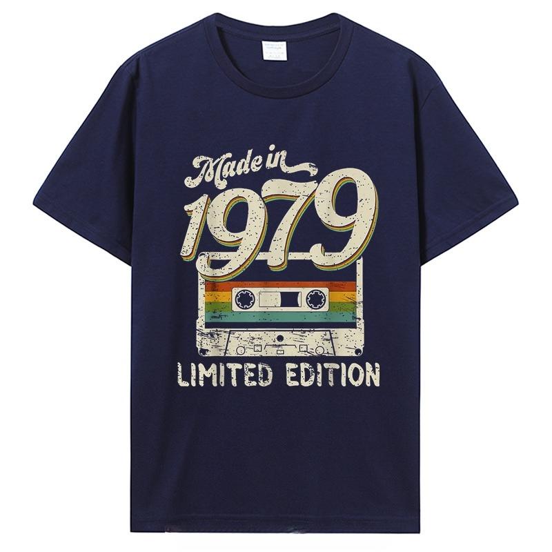 Vintage 1979 Limited Edition Birthday Print T Shirt Graphic T Shirt High Quality Mens and Womens Short Sleeved T Shirt Men Top
