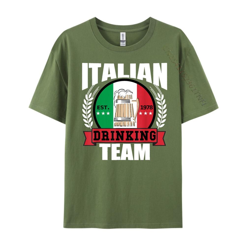 Italian Drinking Team Funny Italy Flag Beer Party Gift Idea Mens Designer Clothes Sale