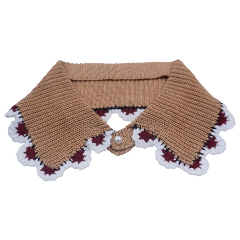

Elegant Crochet Detachable Collar For Shirt And Sweater Soft Cotton Flower Trim Faux Collar for Women Daily Outfit 1