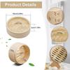 Woven Bamboo Steamer Soap Box Drain Soap Holder Box Bathroom Shower Soap Holder Sponge Storage Plate Tray Bathroom Supplies