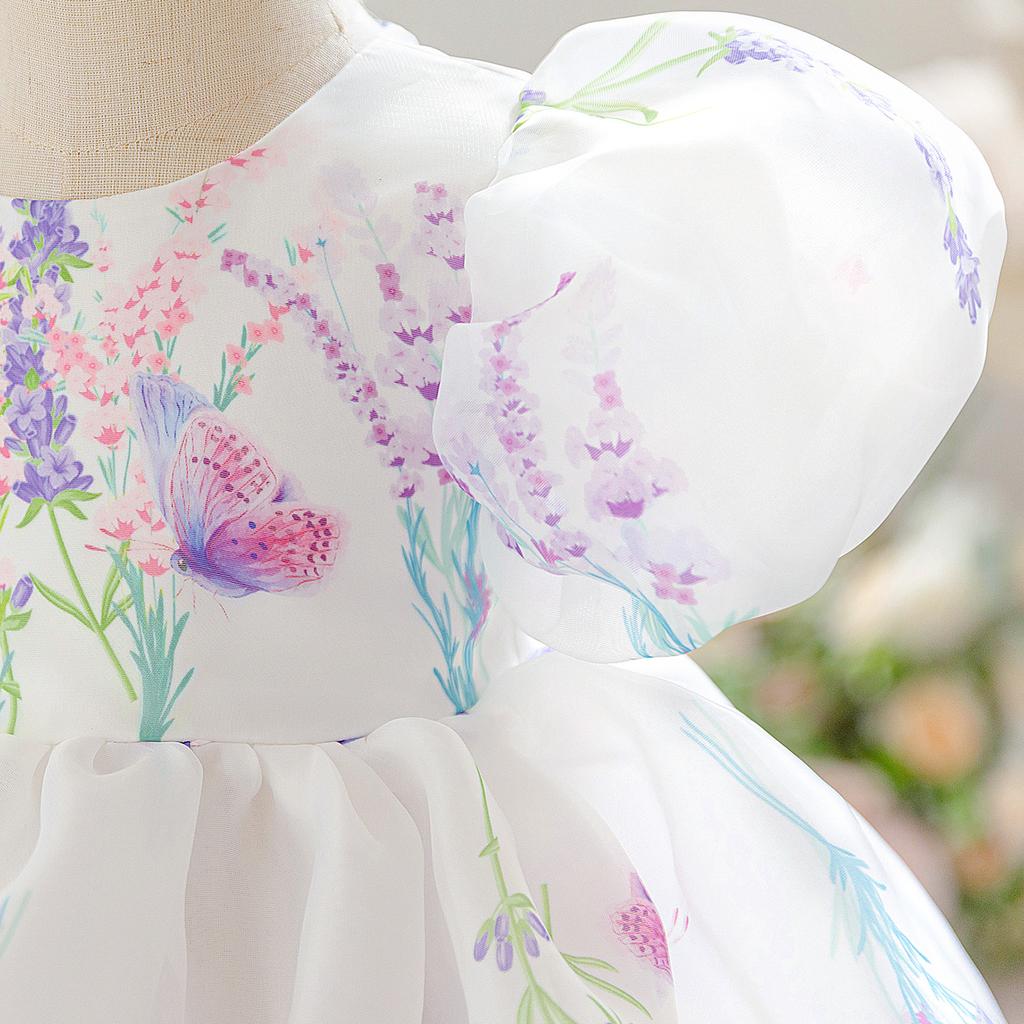 Wedding Flower Girls Dress Toddler Baptism 1st Birthday Dress Baby Girl Clothes Princess Wedding Lace Party Kids Costume T3069