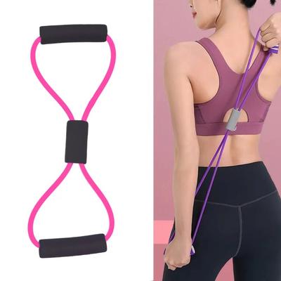 Bandes de résistance en forme de 8, corde de traction, bandes d'étirement pour la poitrine, les bras, le dos et les épaules, équipement d'exercice pour entraînement à domicile, musculation