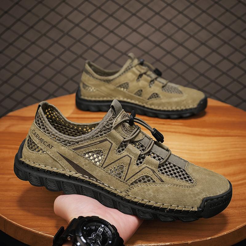 Fashion Summer Mesh Shoes Large Size Casual Stylish Mens Shoes Non-Slip Breathable Comfortable Hiking Shoes Sandals For Men 2025 Luxury