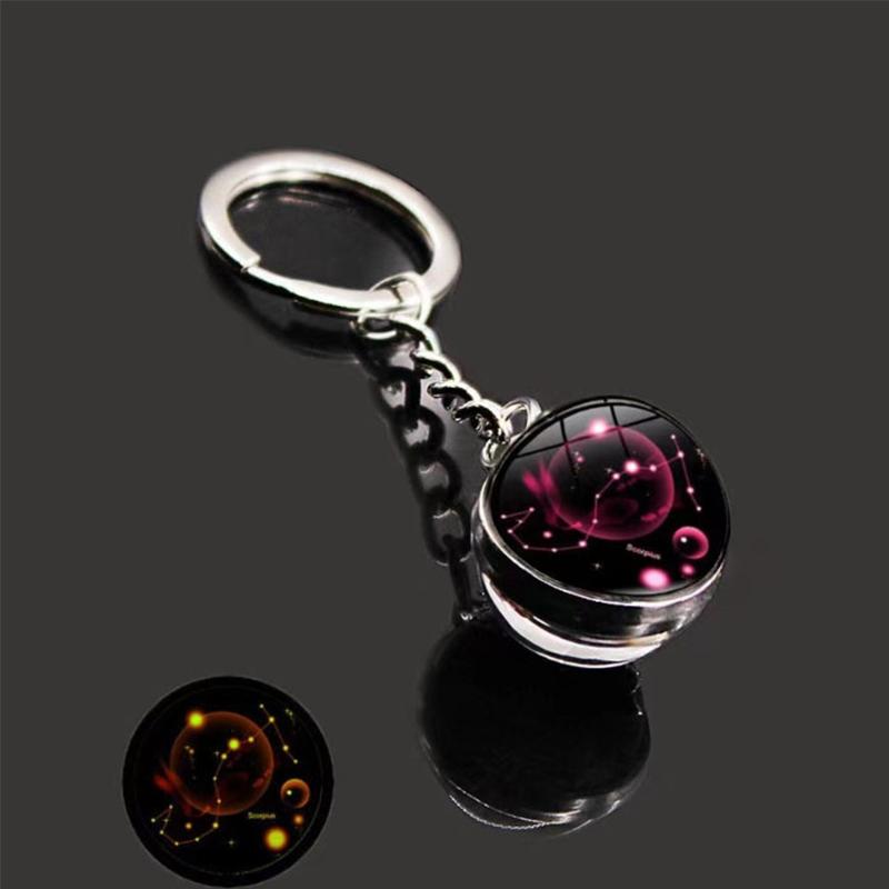 1PC Sturdy Handbags Sphere Backpacks Zodiac Gift Keychain Bags Starry Sky Decoration Durable Luminous