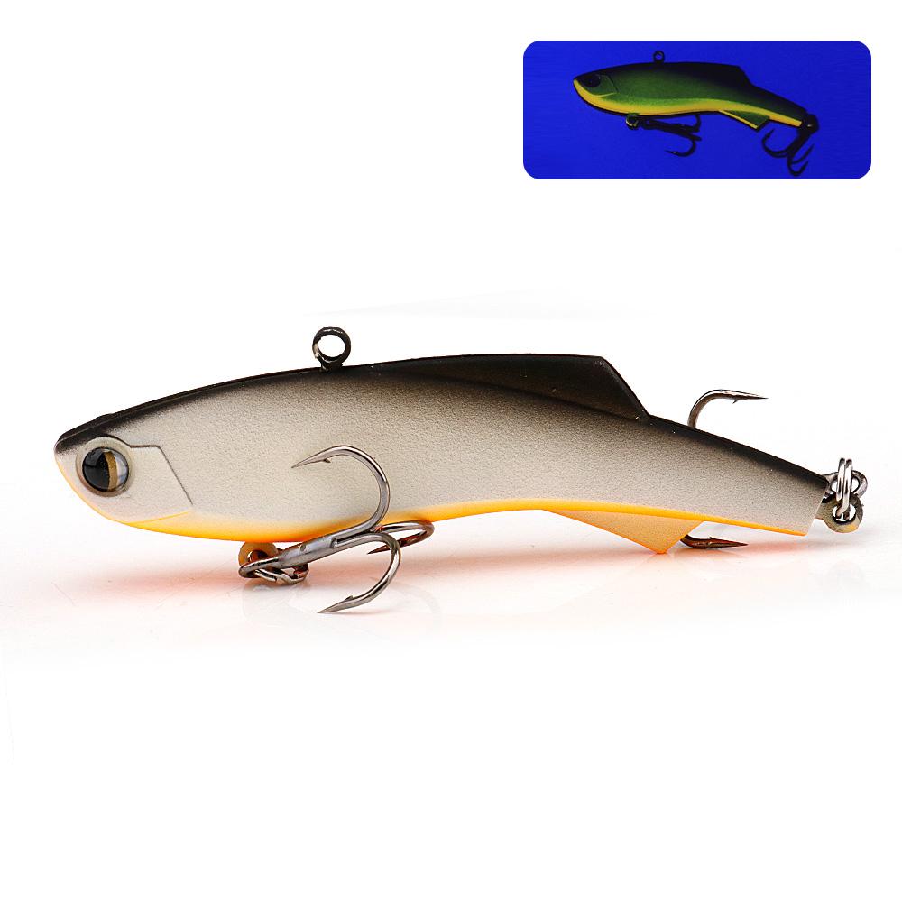 UV Luminous Effect Winter Bass VIB Fishing Lures 70mm/78mm/90mm Sinking Icsas Artificial Wobblers Ice Hard Bait For Pike