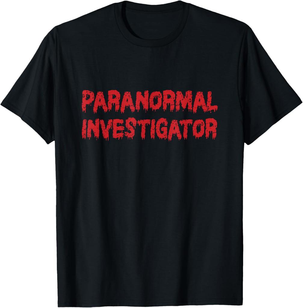 Ghost Hunting Paranormal Investigator T-Shirt Custom Printed Graphic T Shirts Mens Clothing Customizable Camiseta