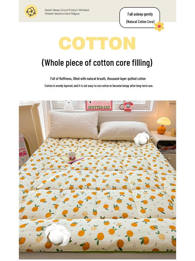 2025 A-Class Cloud Cotton Print Soft Mattress Pad & Quilt