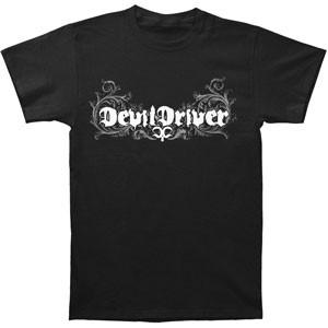 Men s Devil Driver Scroll Jesus T-shirt Small Black 2XL