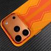 Oranžový kryt s texturou uhlíkových vláken pro iPhone 17 Pro Max / 17 Pro Magnetické bezdrátové nabíjení Ochrana čočky ze slitiny Kryt z PC