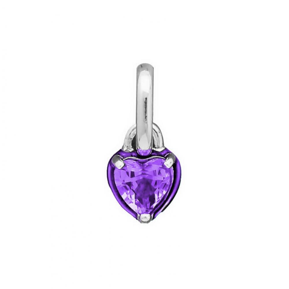 PAndora 793042c04 PAndora Me Purple Shakra Heart Mini Pendant And Dangle Silver Charm