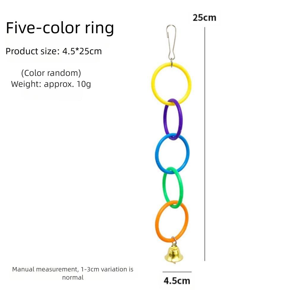 

Plastic Bird Swing Toys Colorful Bird Exercise Play Toy Parrot Climbing Ring Birdcage Accessories 5 Color Ring