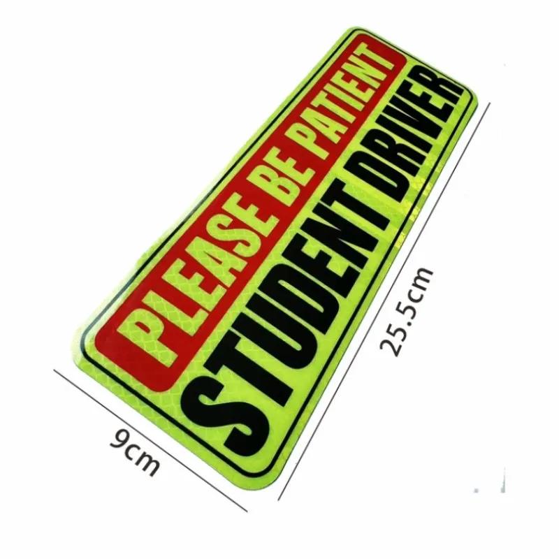 Fahrschüler Magnet für Auto Aufkleber für Fahranfänger Sicherheitswarnung Reflektierender Aufkleber für Fahranfänger Bitte Geduld Fahrschüler 1/3P