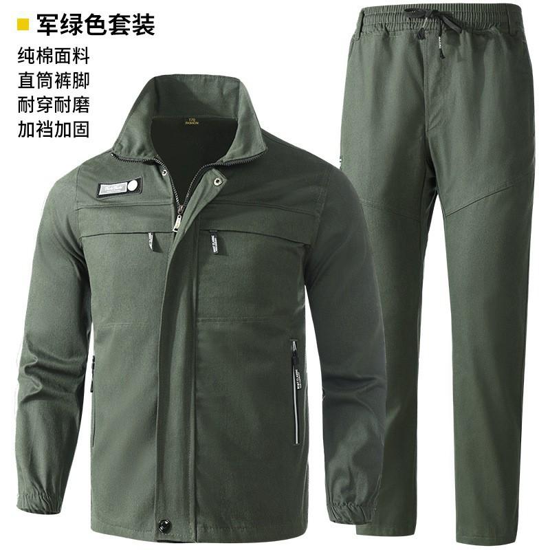

Overalls Men s Suit Cotton Wear-resistant Construction Auto Repair Site Work Thickened Mesh Labor Protection Clothing S