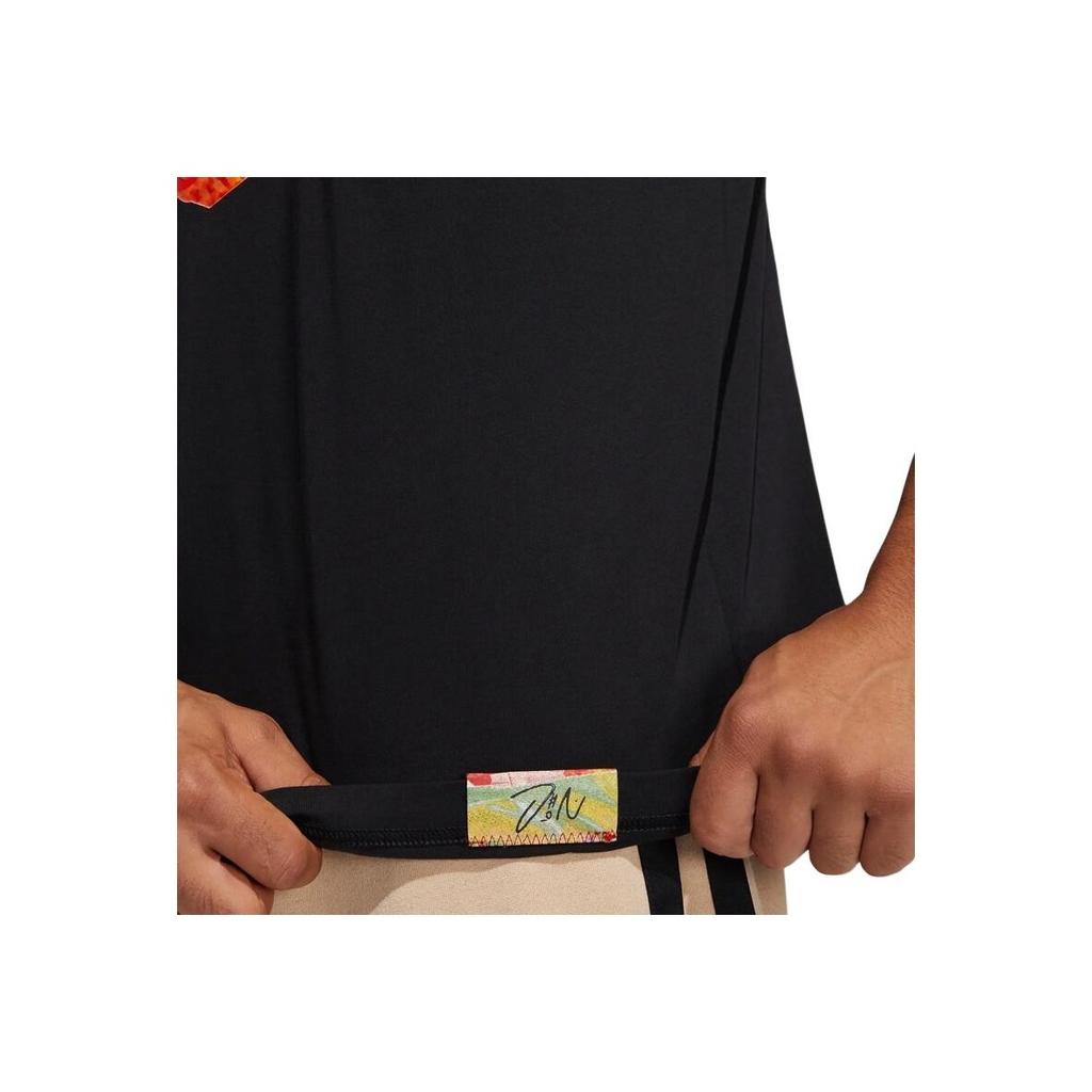 Adidas Dame Abstract T Lillard Basketball Character Print Short Sleeve T-Shirt Men Tops Black GH6718