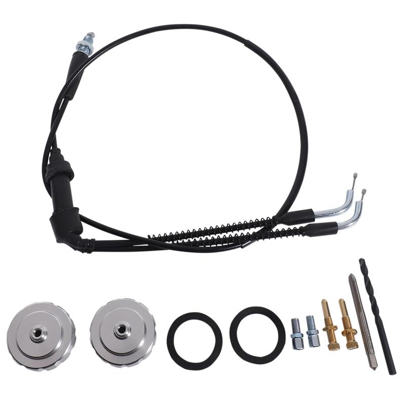 Tors Delete Removal Eliminator Kit For Yamaha Banshee Throttle Cable Caps Idle Screws чёрный