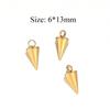 10pcs Gold Color Stainless Steel Circular Cone Charms DIY Jewelry Making Earrings Pendant Findings Handmade Bracelets Supplies