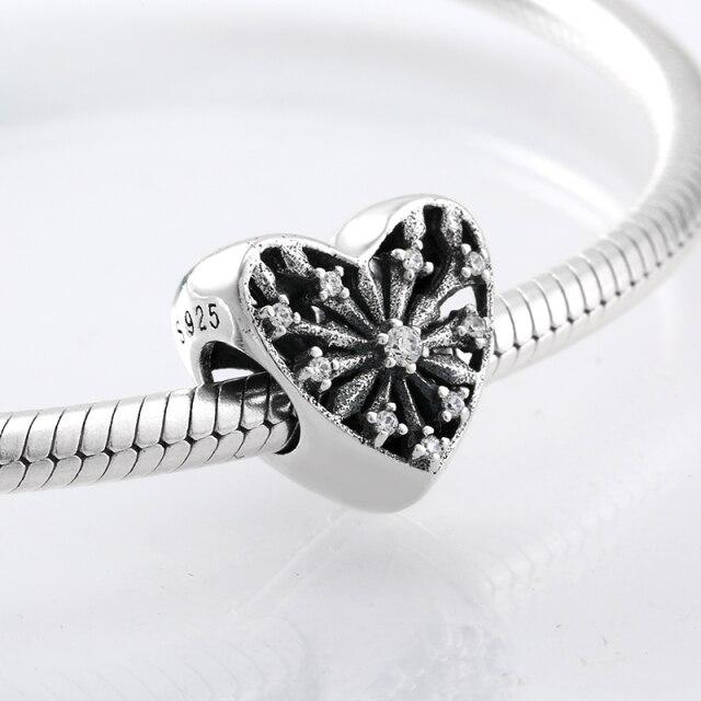 Perles fines en argent sterling 925 de forme ronde La famille est là où l'amour grandit Perles fines à faire soi-même adaptées aux bracelets à breloques originaux Fabrication de bijoux