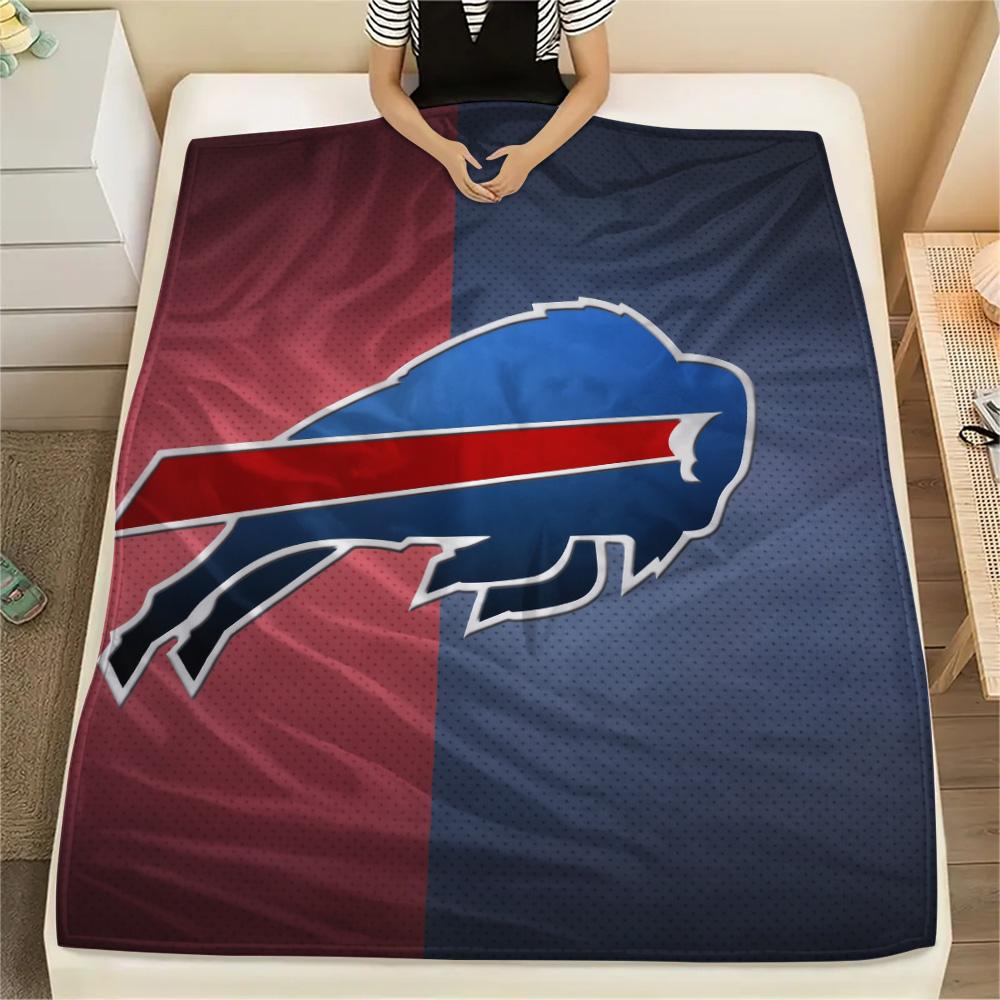 

Buffalo Bills Print Flannel Blanket, High quality Comfortable for All Seasons, Home Decor, Warmth and Comfort 80cm x 120cm