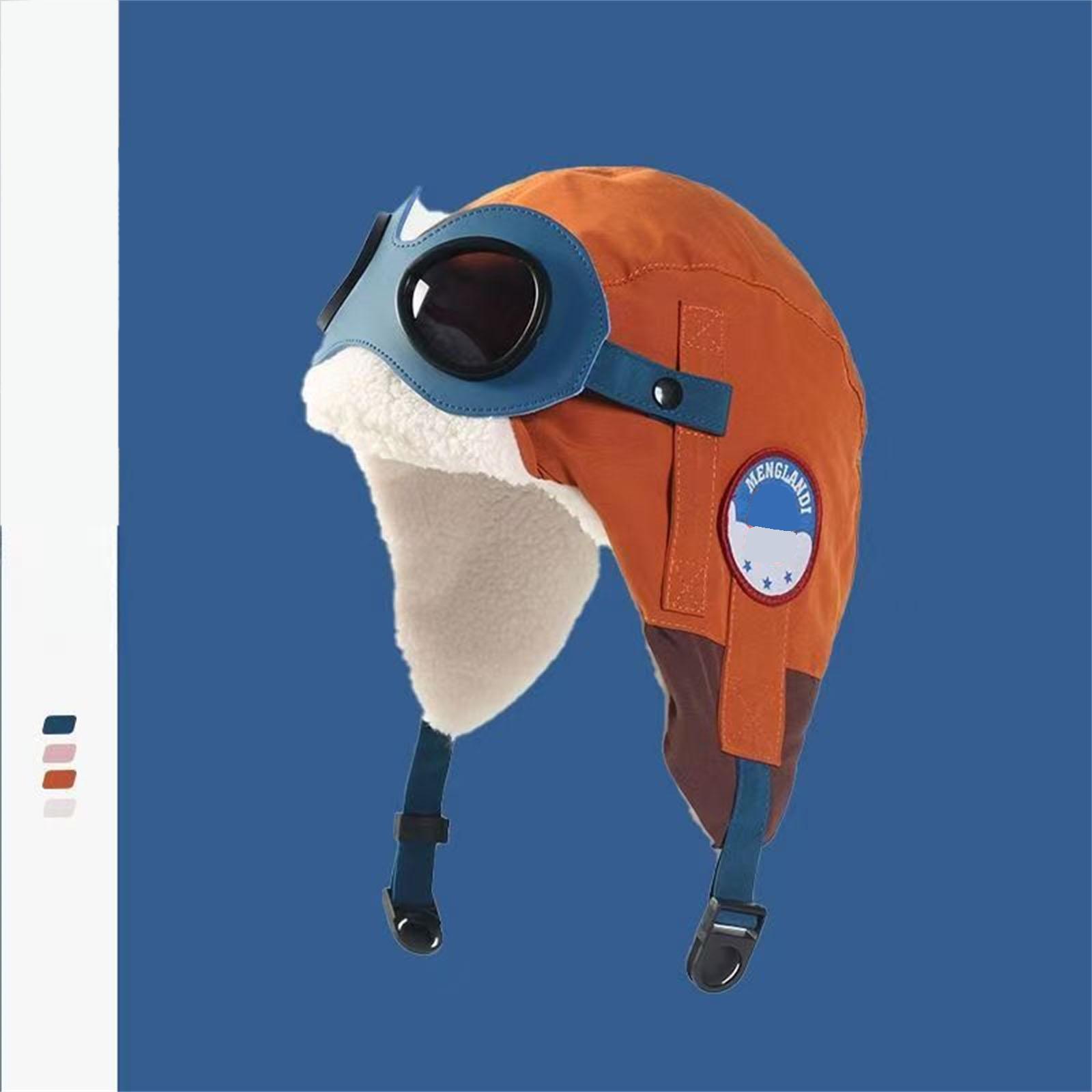 

Winter Hat For Children, Retro Lei Feng Cap, Hat With Warm Fleece, Ear , Riding Motorcycle Hat One Size шафрановий