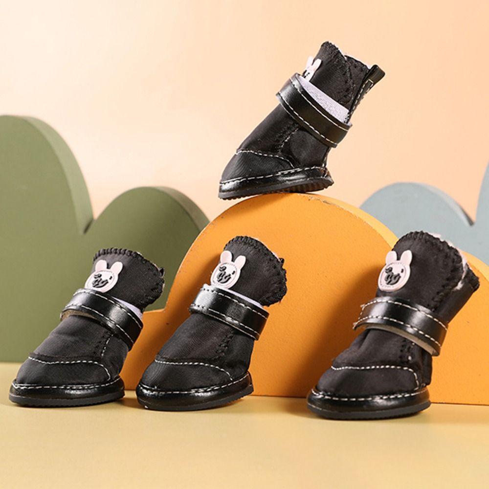 New Non-slip Dog Warm Shoes Warm Soft Cotton Boots Waterproof Dog Snow Boots Autumn Winter