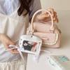 DIY PU Photocard Holder Ribbon Bus Card Holder Cute Balletcore  Photocard Holder  School