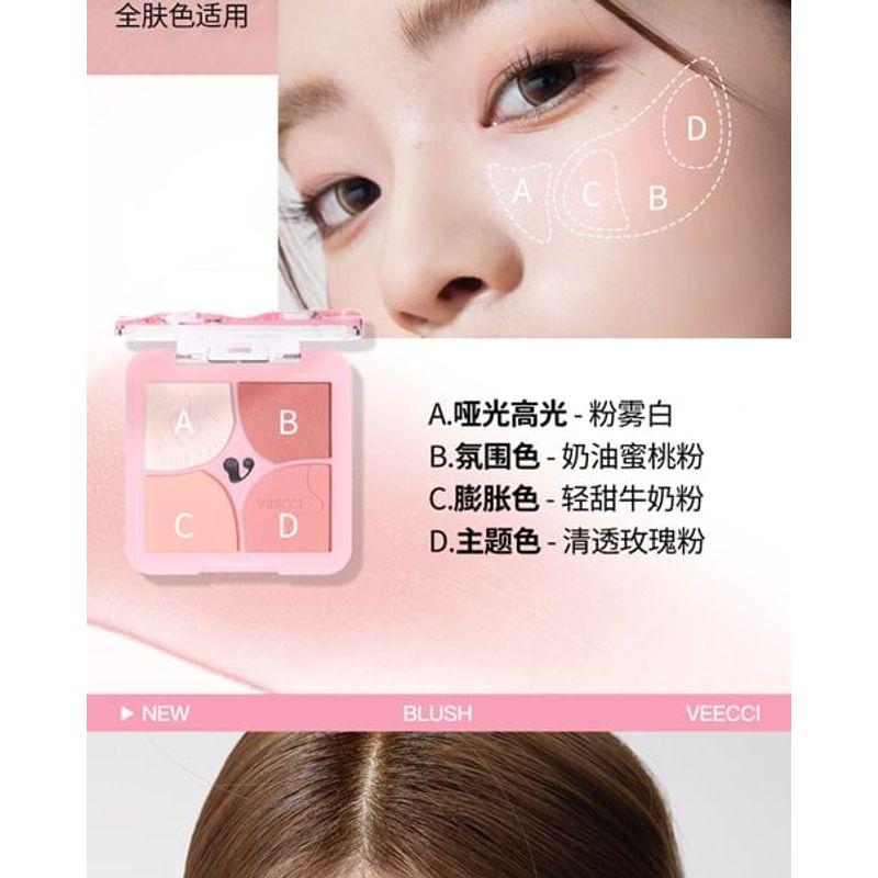 VEECCI - Blooming Mood 4 Colors Blush - 2 Types