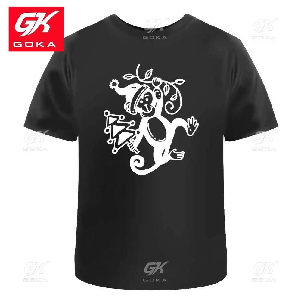 

Swinging Xmas Monkey Unisexs Womens Cotton TShirts Graphic Clothing Short Sleeve Vintage Tops Printed Clothes Classic T Shirt S