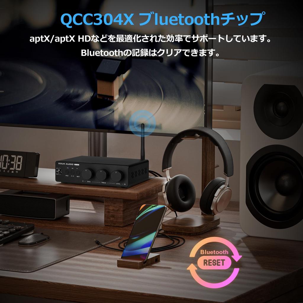 Douk Audio M1 MAX Power Amplifier 300W x2 Bluetooth Receiver Home Stereo Amplifier U-Disk Player