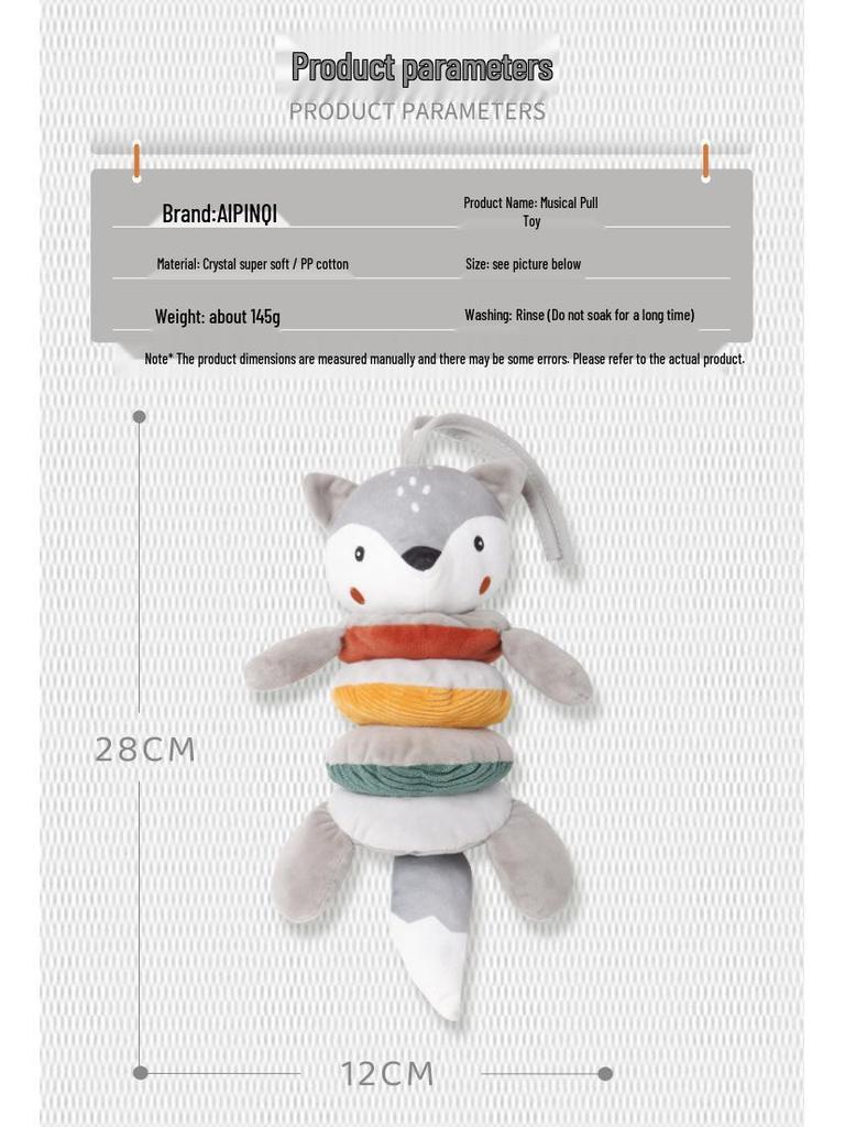 Aipinqi Baby Musical Plush Rattle Toy for Crib & Car