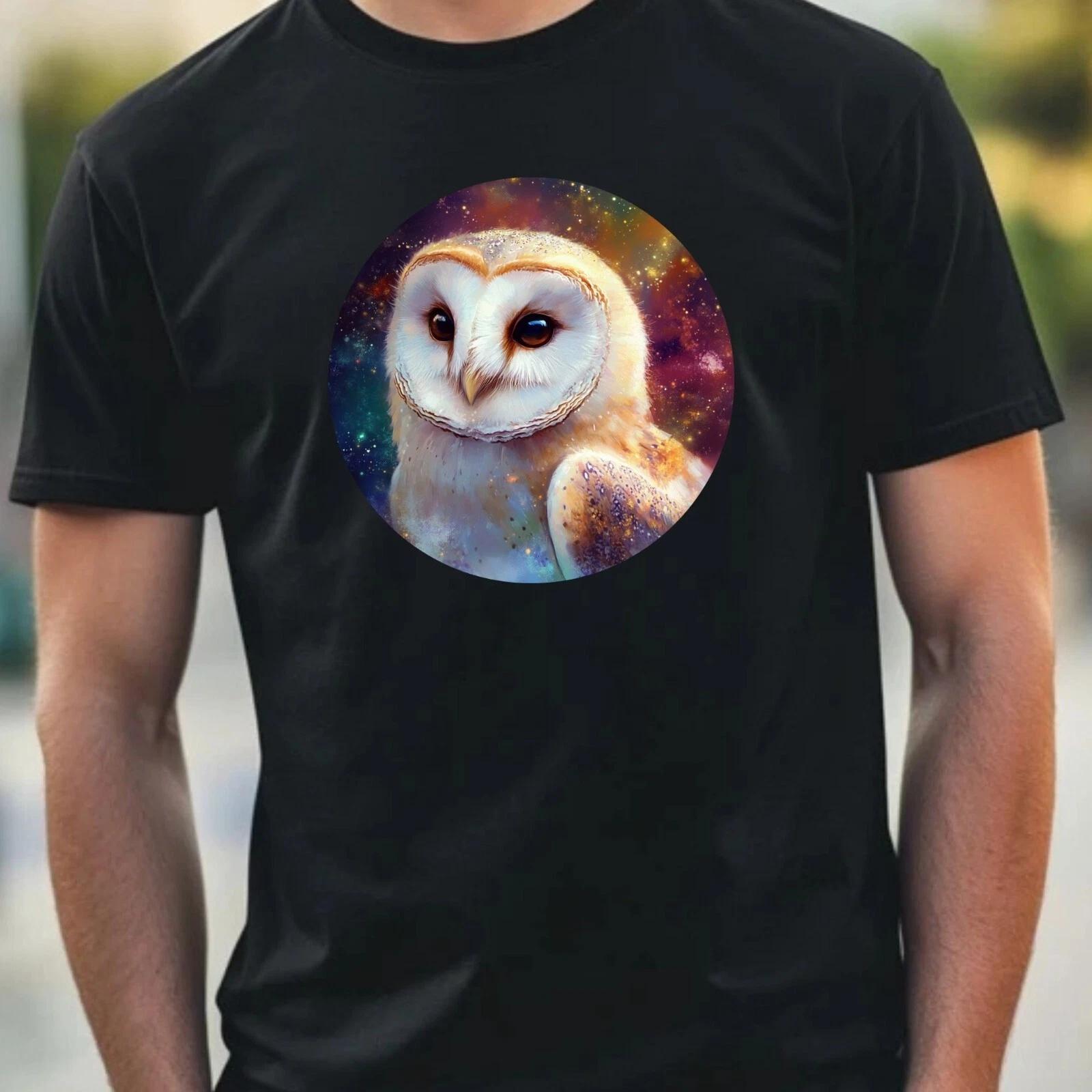 T-Shirt Herren Eule Portrait Motiv Baumwolle Größe XS bis 5XL XS