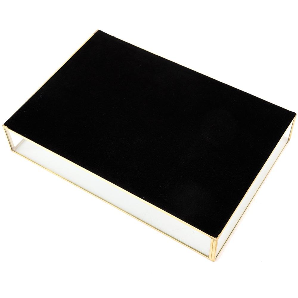 Metal and Glass Vintage Storage Box Luxury Cosmetics Display Box Jewelry Display Box  Bedroom