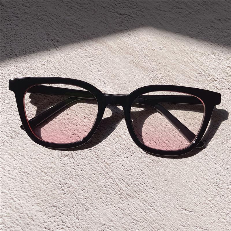 New Sunset Blush Glasses Xiaohongshu Influencer Same Style Ins Plain Face Gradient Anti Blue Light Plain Glasses For Women Daily Fashion Glasses