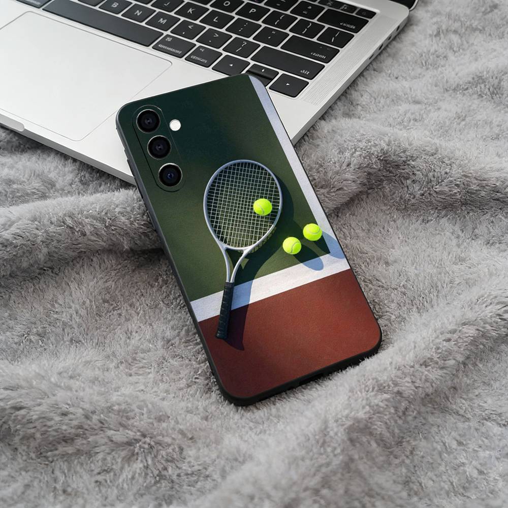 Popular Sport - Tennis Phone Case For Samsung Galaxy A73,A71 A72,A70,A53,A52,A51,Soft Silicone Black Cover