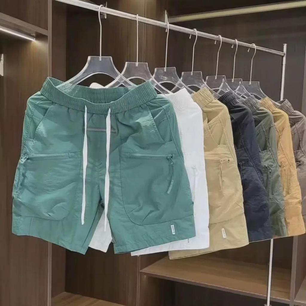 Pantaloni Scurți Casual de Plajă pentru Bărbați, de Vară, cu Uscare Rapidă, Stil Coreean - Respirabili și cu Croială Largă