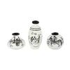 'Warli Handpainted' Terracotta Pots Vases for Home Decoration (Set of 3, White) Terracotta Décor Miniature Pots Showpiece