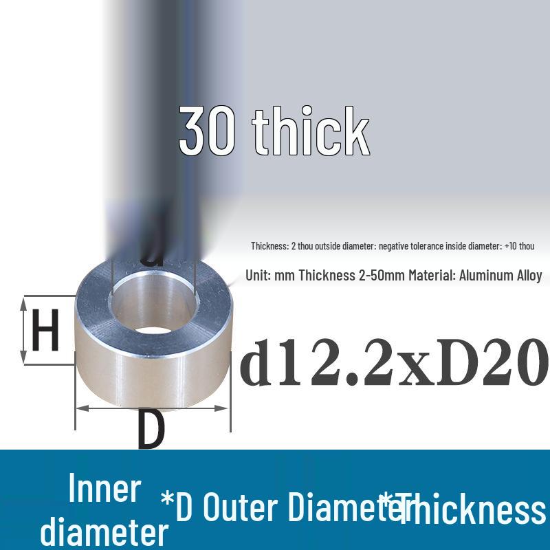 Außen-Ø 20mm Aluminiumlegierung Flache Unterlegscheibe Abstandshalter mit M6/M8/M10/M12 Innenloch - Metallwellenbuchse Isoliersäule.