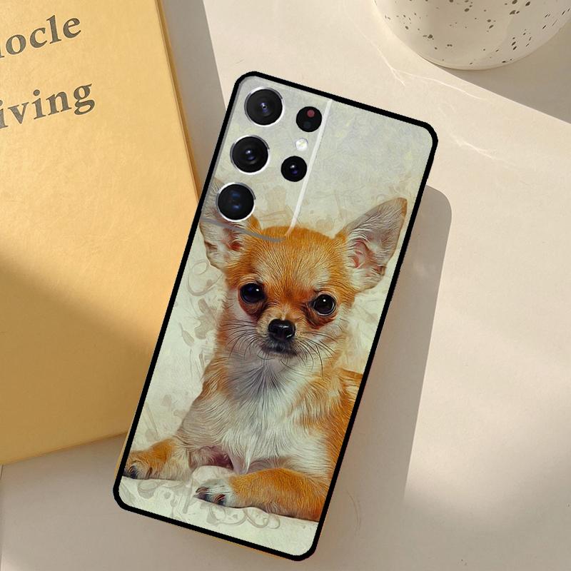 Chihuahua Dog Phone Case For Samsung Galaxy S24 Ultra S20 S21 S22 S23 S25 S9 S10 Plus S25 FE Cover Shell
