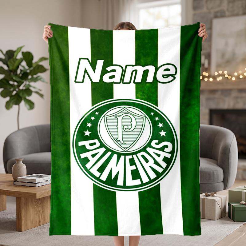 Sociedade Esportiva Palmeiras Custom Flannel Blankets Soft Warm Cozy Throws for Home Decor Holiday Gifts