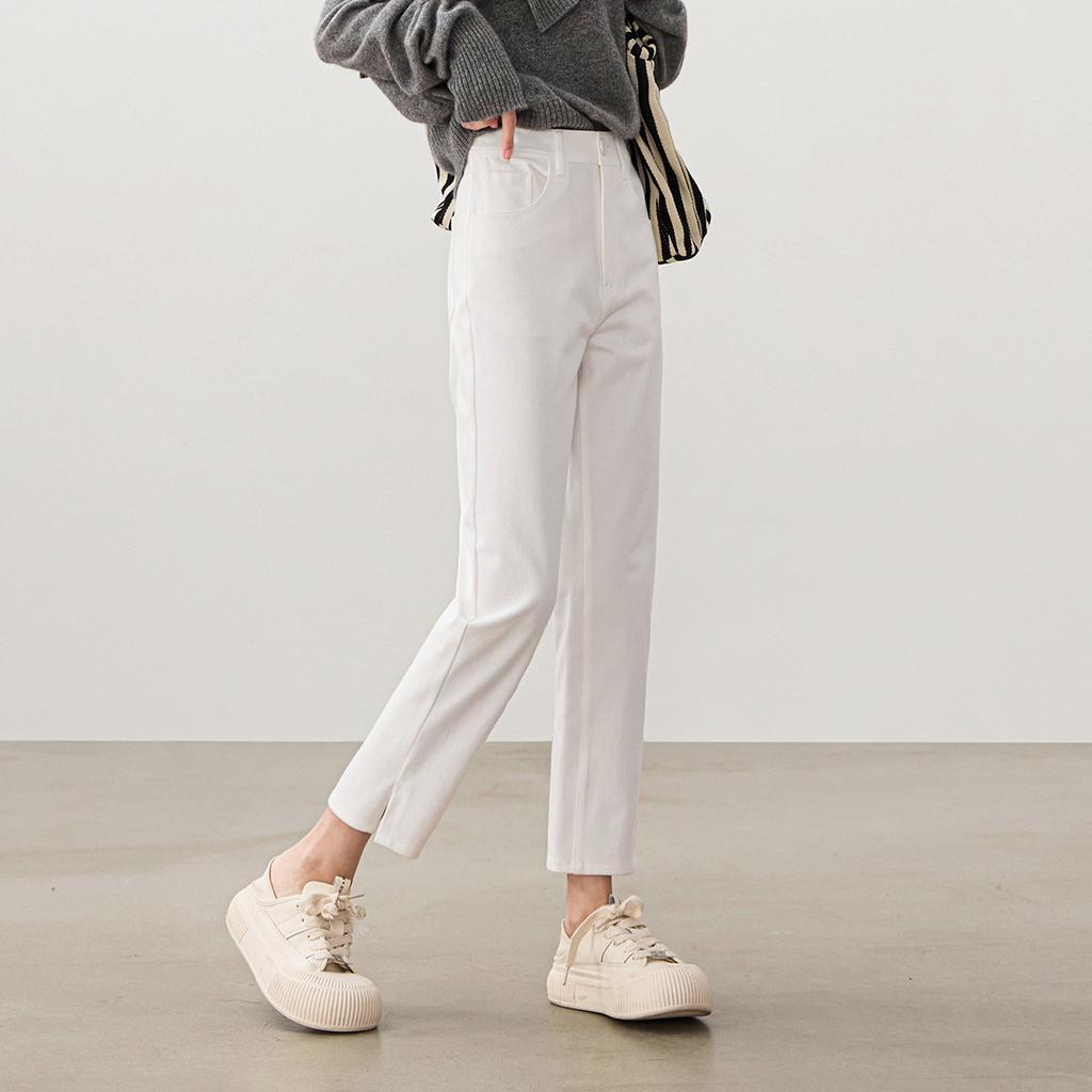 Micro Slit Commuting Casual Small Leg Pants