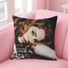 Singer Lana cool Del Rey Doublesided Printed pillow cover Short plush Suitable living rooms bedrooms sofas throw cushion cover