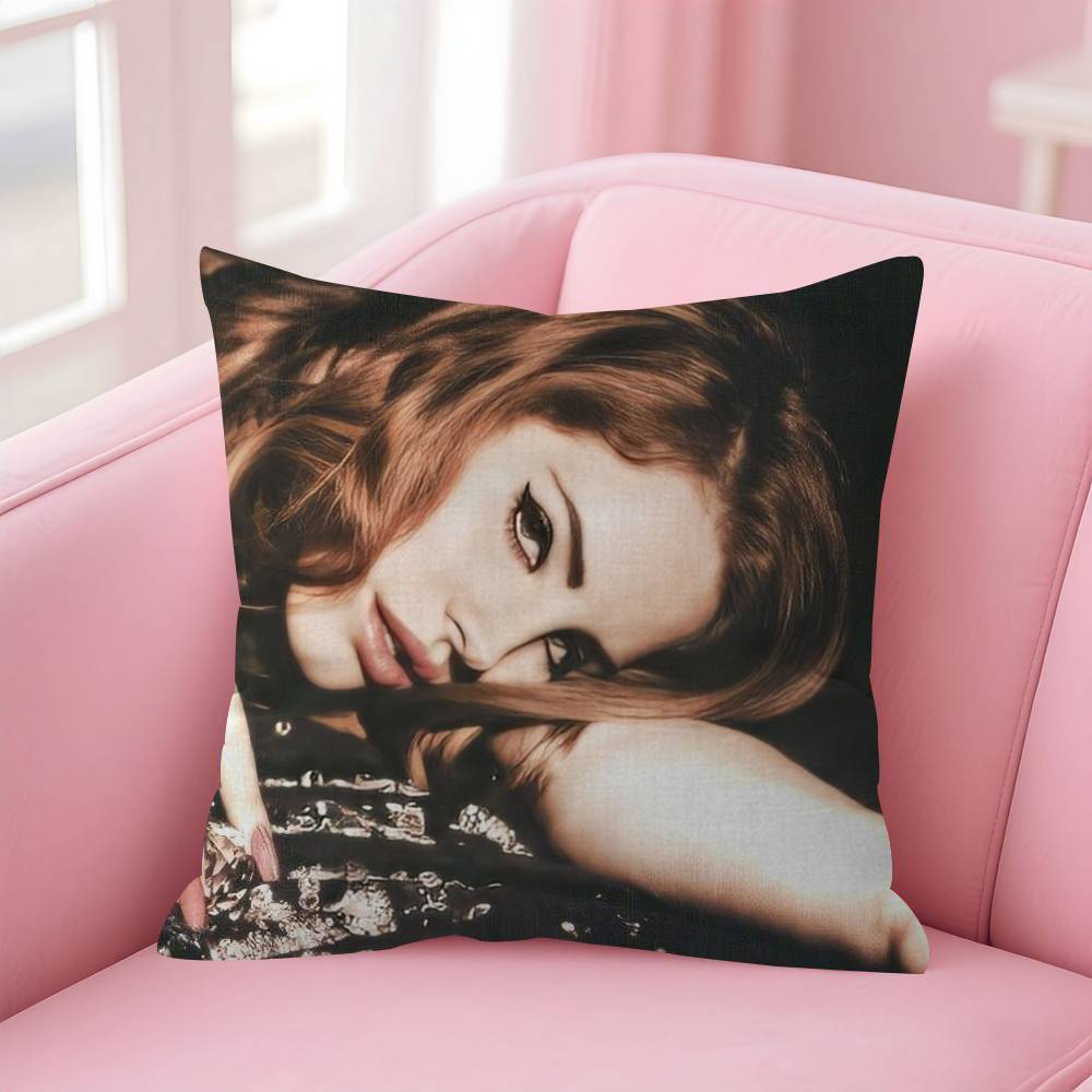 Singer Lana cool Del Rey Doublesided Printed pillow cover Short plush Suitable living rooms bedrooms sofas throw cushion cover